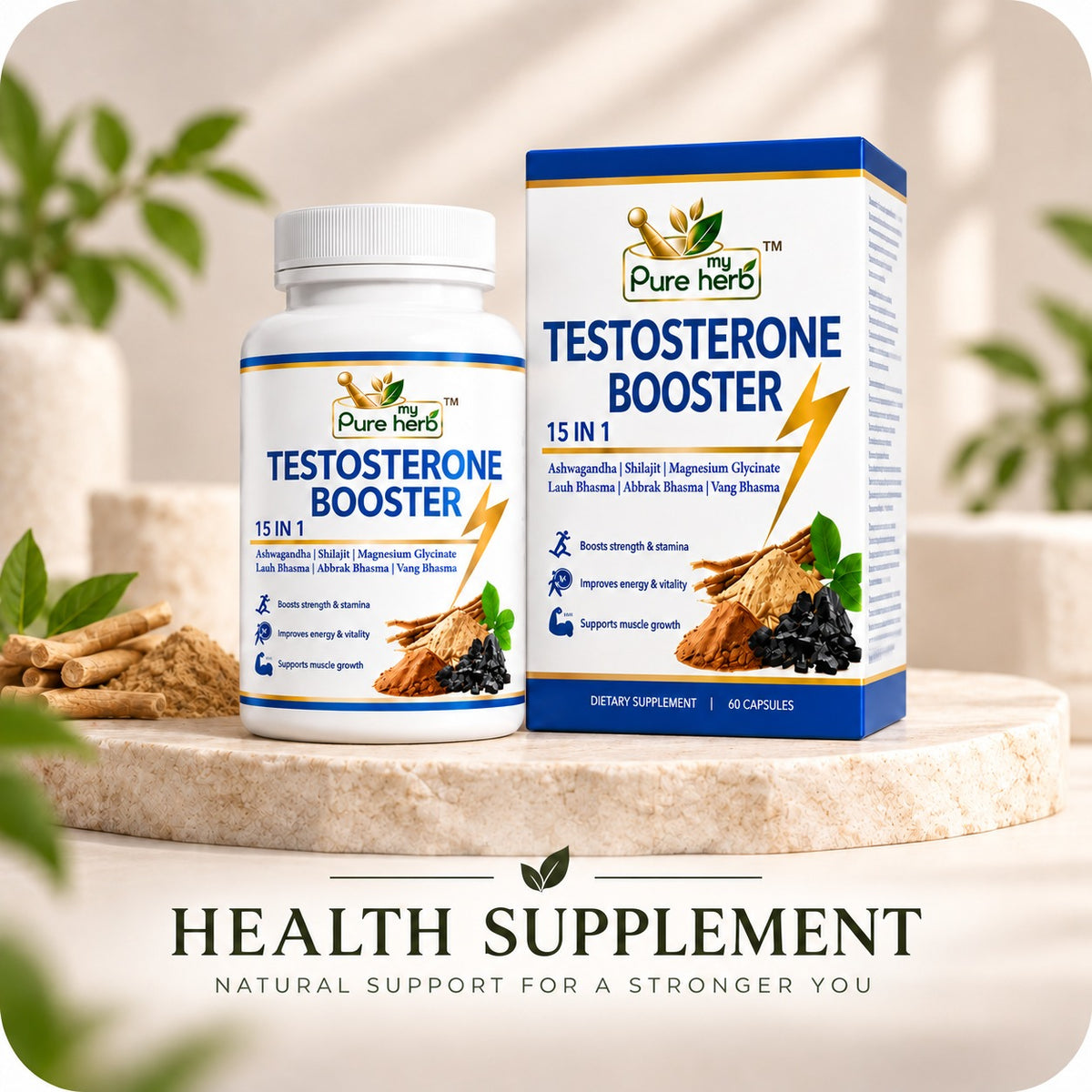 Health Supplement - Testosterone Booster 15 in 1