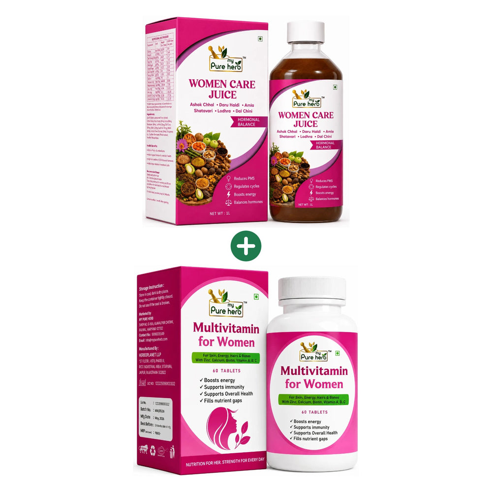 My Pure Herb Women Care Juice And Multivitamin For Women Combo