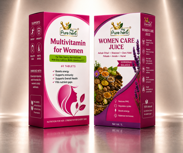 My Pure Herb Women Care Juice And Multivitamin For Women Combo
